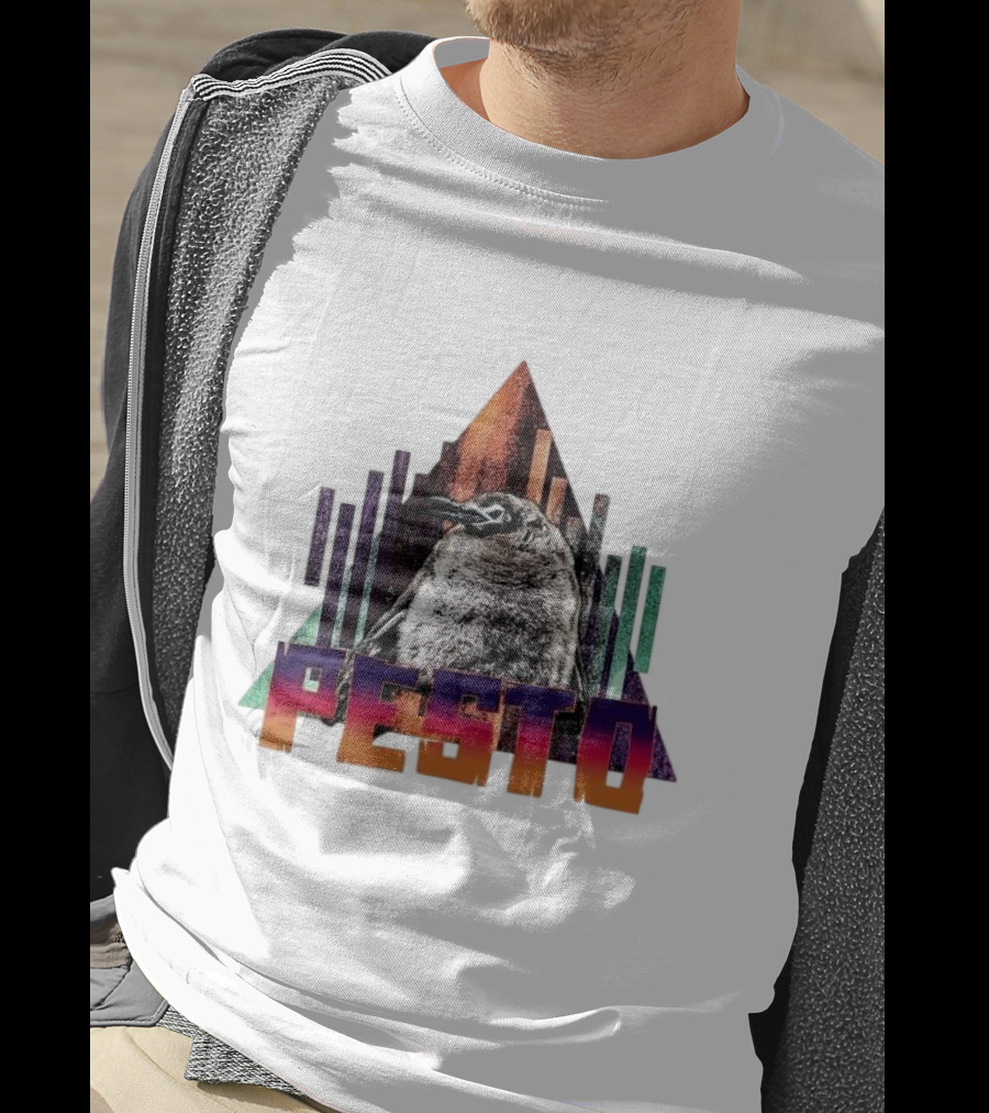 Pesto Penguin Retro Triangle Vibe T-Shirt
