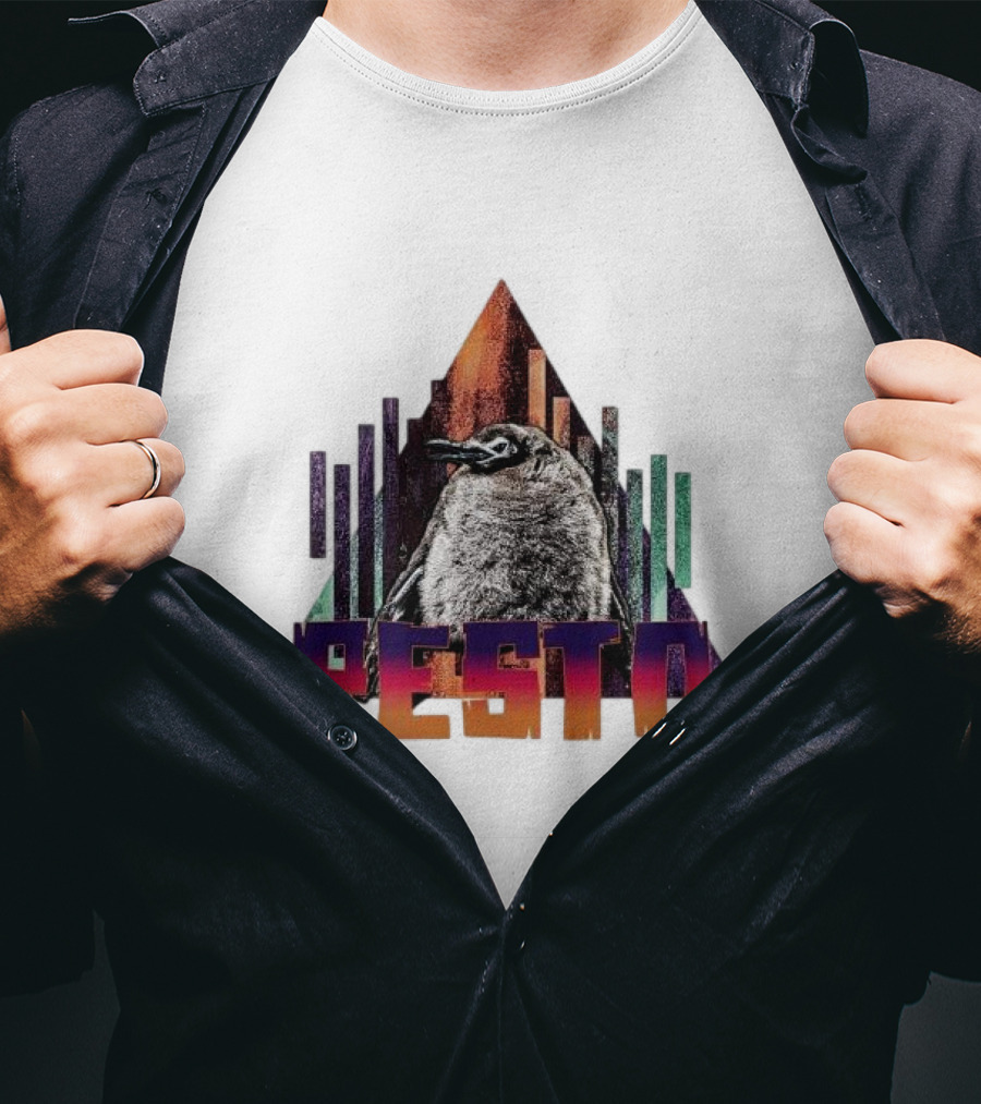 Pesto Penguin Retro Triangle Vibe T-Shirt