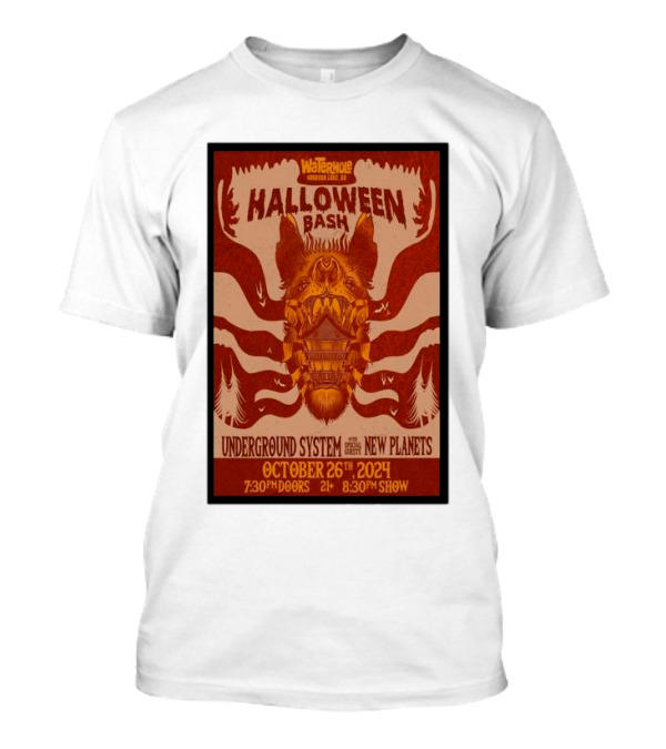 Halloween Bash Underground System New Planets October 26 2024 Saranac Lake New York 21 Plus T-Shirt