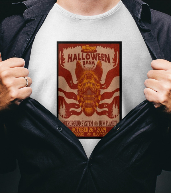 Halloween Bash Underground System New Planets October 26 2024 Saranac Lake New York 21 Plus T-Shirt