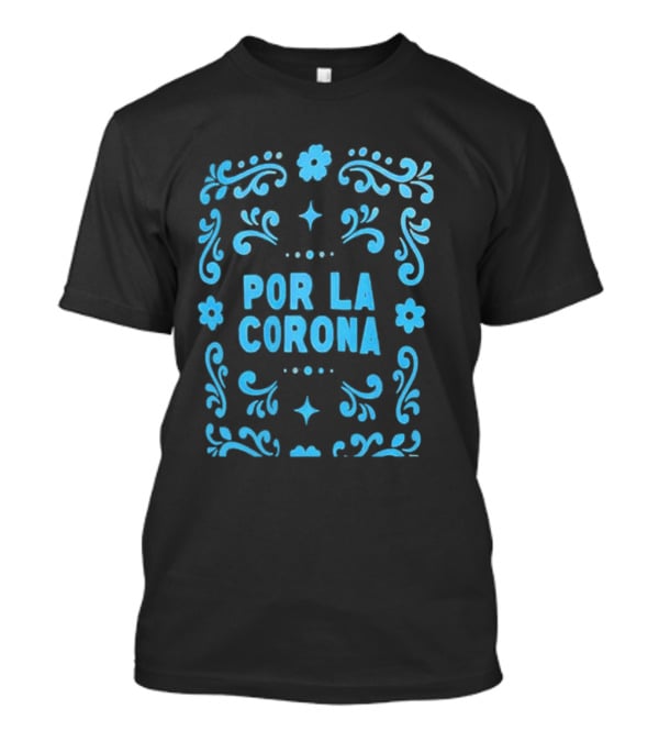 Charlotte FC Por La Corona Floral Blue Decorative T-Shirt