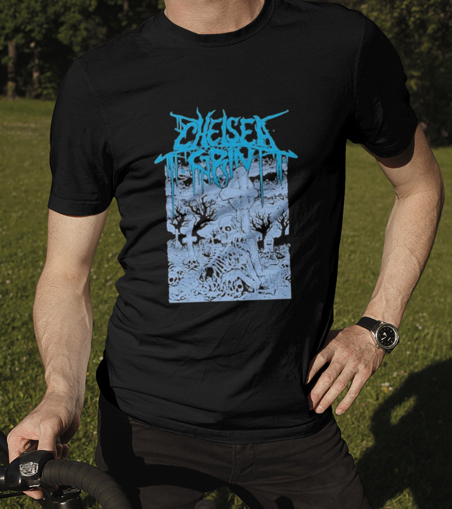 Chelsea Grin Skeleton Cemetery Scene T-Shirt