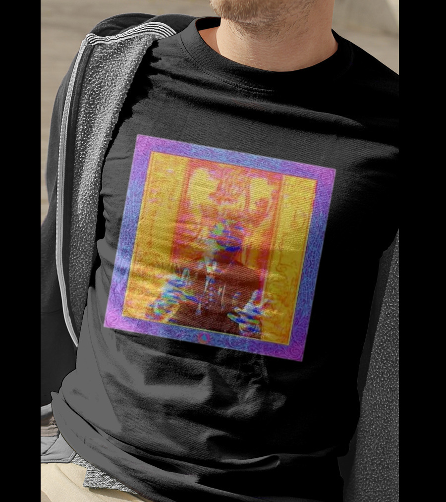 Dragons Ft Jordan Peterson Psychedelic Portrait With Ornate Border T-Shirt