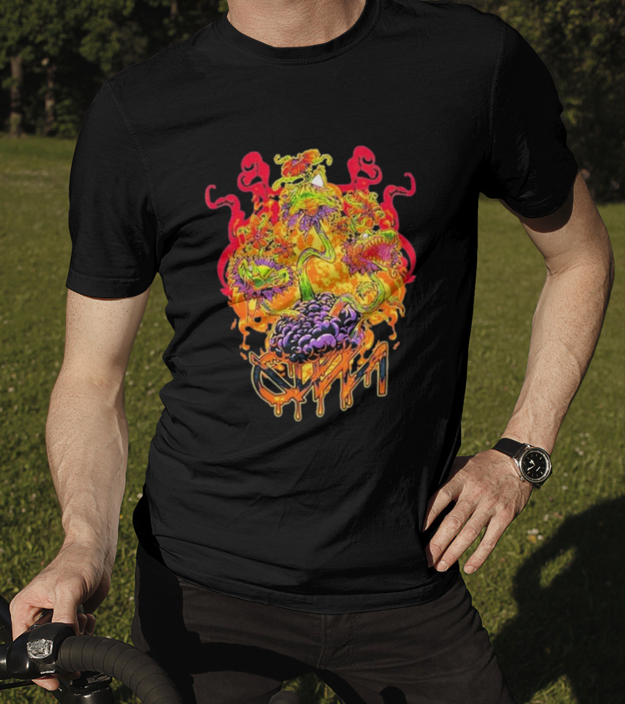 Ganja White Night Wobbleween 3 Psychedelic Monster Heads T-Shirt