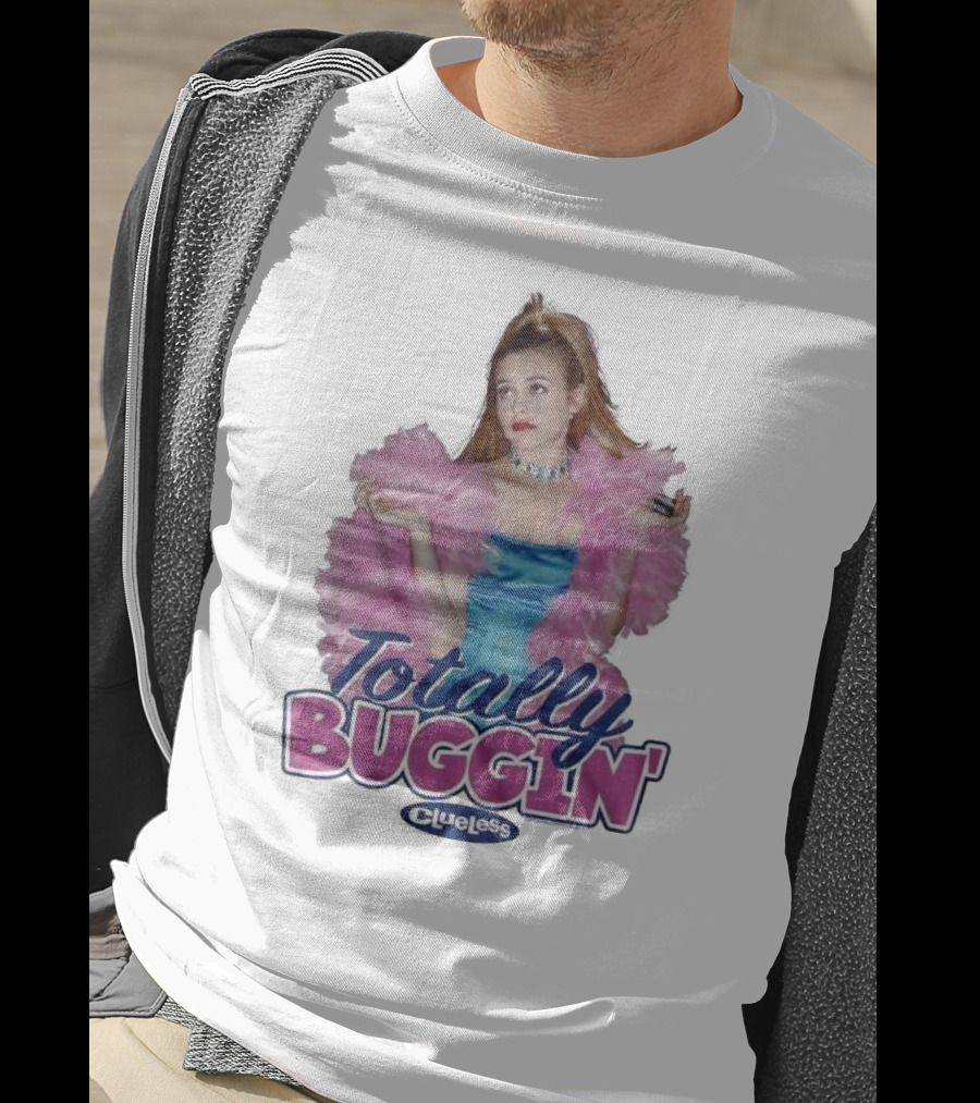 Clueless Totally Buggin' Pink Feather Boa Iconic Look T-Shirt