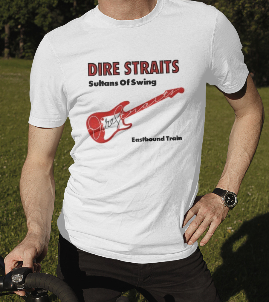 DIRE STRAITS Sultans Of Swing Eastbound Train Vintage Guitar T-Shirt