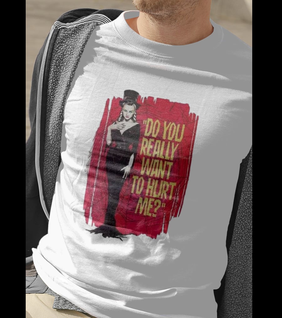 Do You Really Want To Hurt Me Red Background Goth T-Shirt