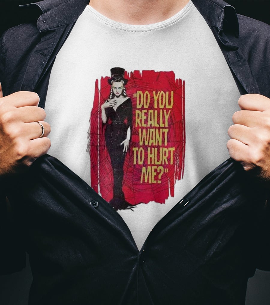Do You Really Want To Hurt Me Red Background Goth T-Shirt