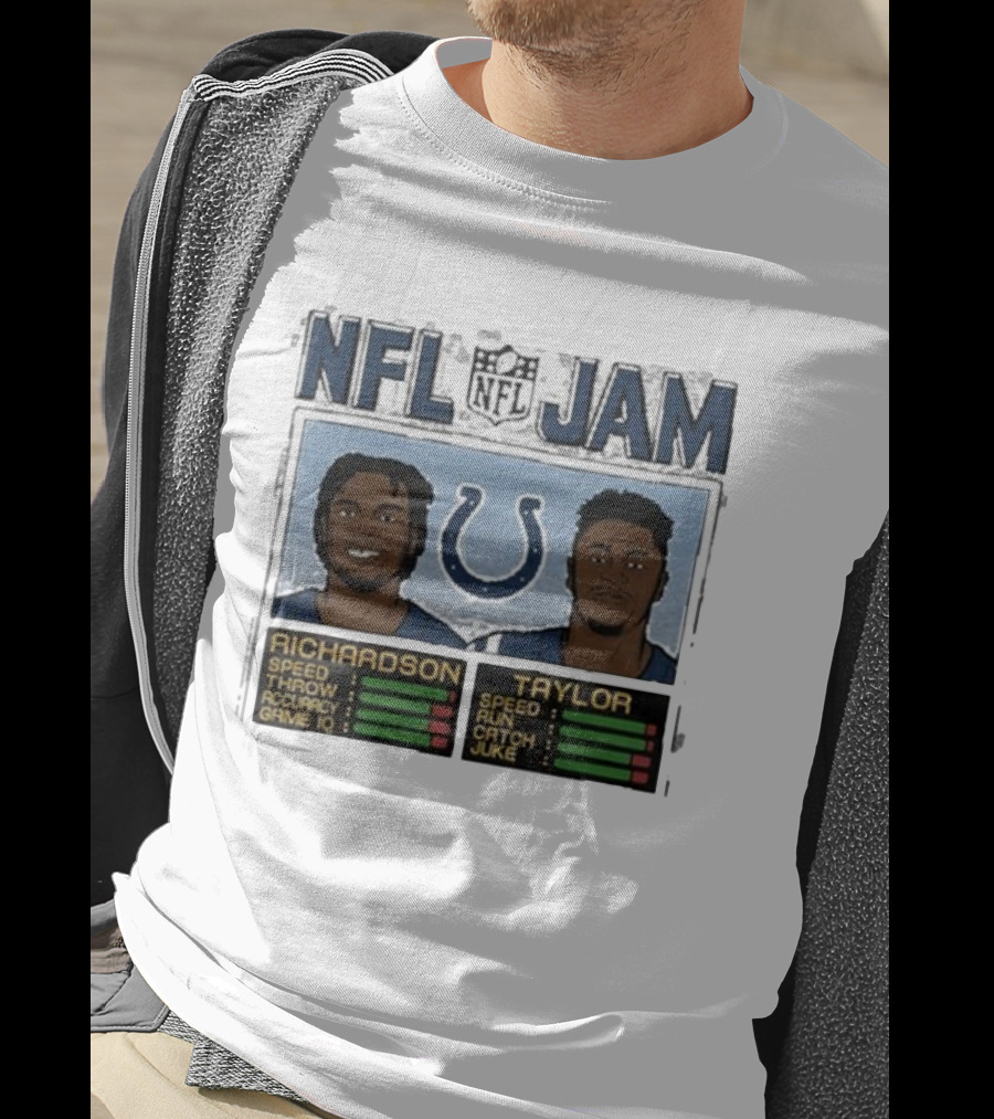 NFL Jam Colts Richardson Taylor Speed Throw Run Catch Juke Game IQ T-Shirt