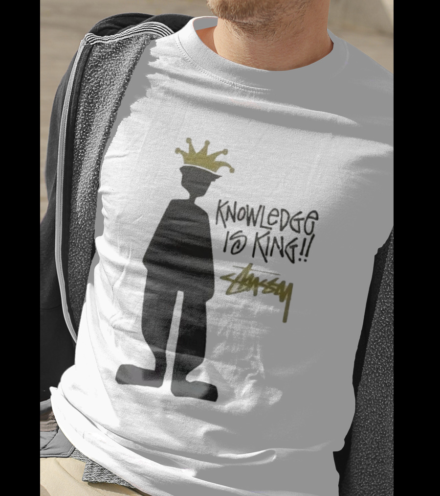 Stussy Knowledge Is King Silhouette With Crown T-Shirt
