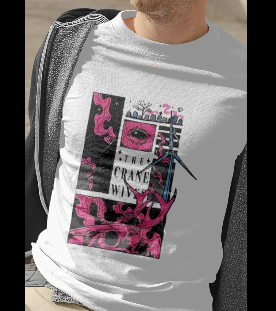 The Crane Wives The Well Pink Skull And Windmill T-Shirt