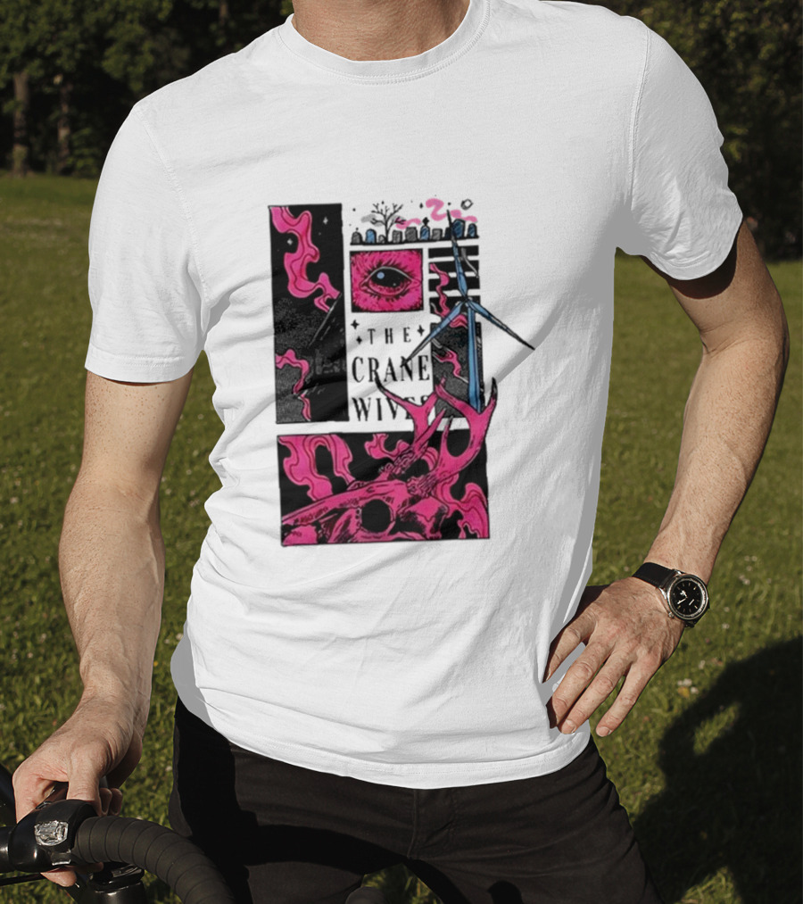 The Crane Wives The Well Pink Skull And Windmill T-Shirt