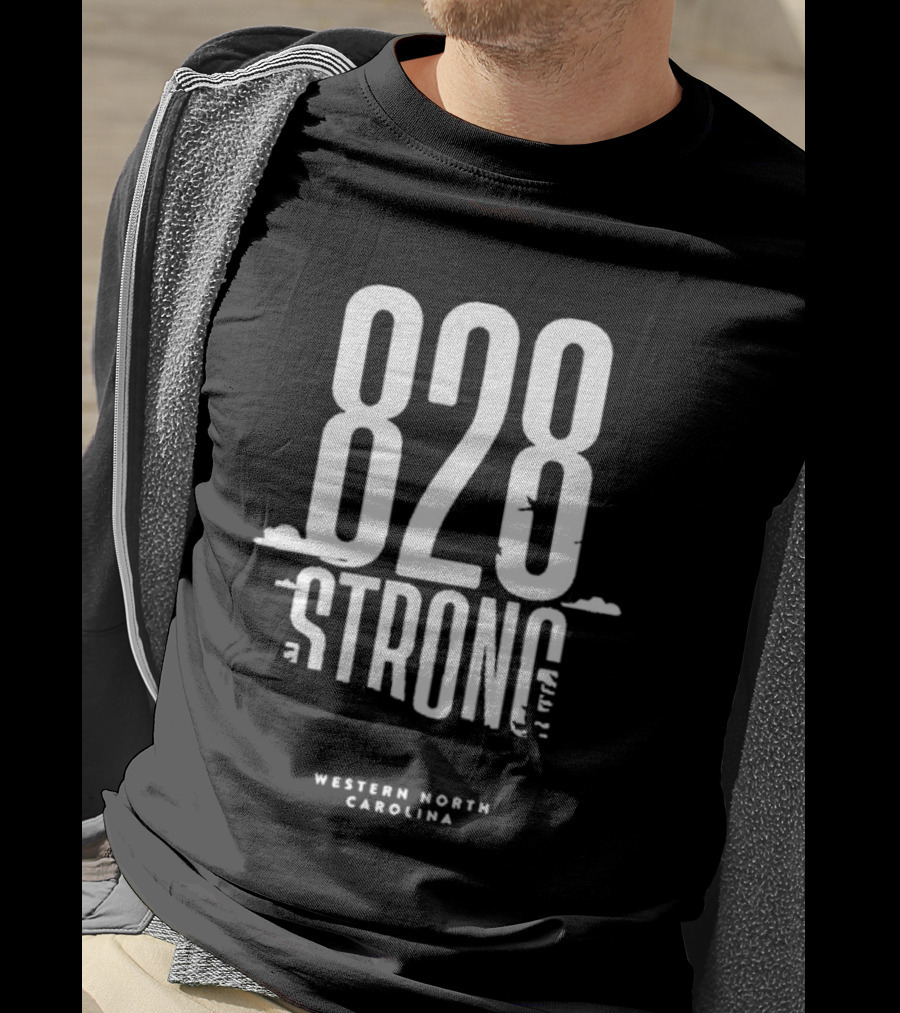 828 Strong Western North Carolina Message T-Shirt