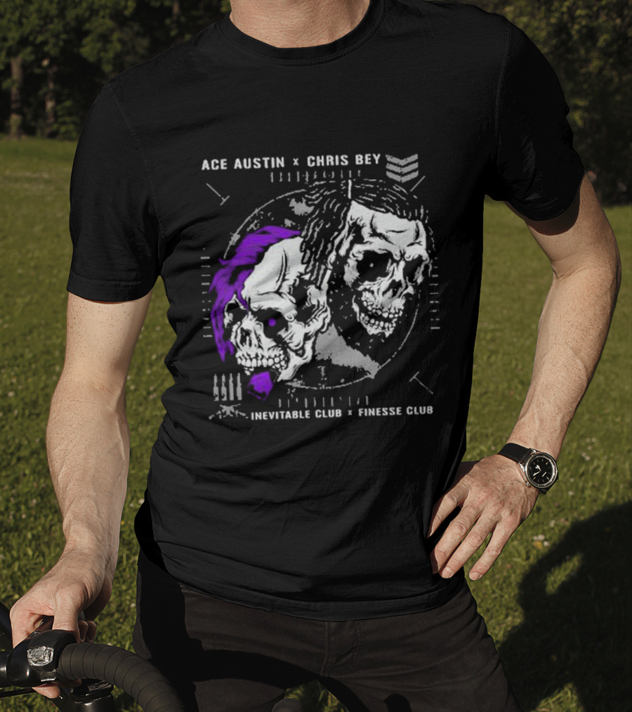 Ace Austin Chris Bey Inevitable Club Finesse Club Skulls T-Shirt