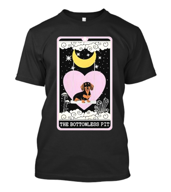 The Bottomless Pit Danmenact Cute Dog Moon And Heart Tarot Card T-Shirt