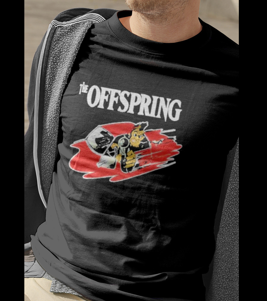 The Offspring Bad Habit Cartoon Skull And Monkey With Racing Helmet T-Shirt