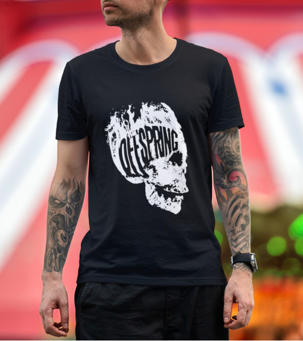 Premium T-Shirt: Offspring Flaming Skull T-Shirt Offspring Flaming Skull T-Shirt