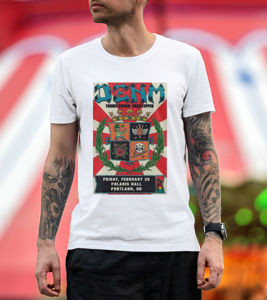 DENM Tunnel Vision Tour with Park Tepper at Polaris Hall Portland on February 28 T-Shirt