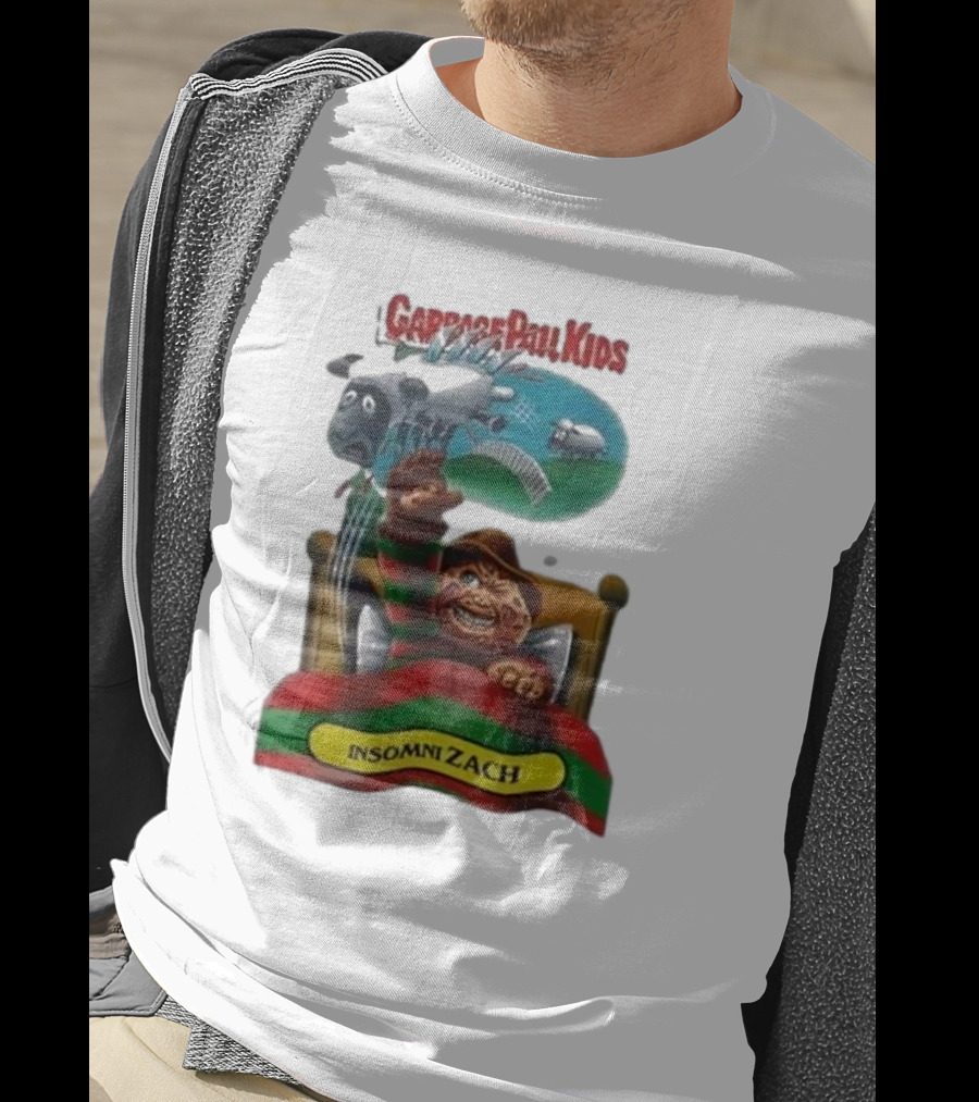 Garbage Pail Kids Insomni Zach Freddy Krueger Sheep Jumping Bed T-Shirt