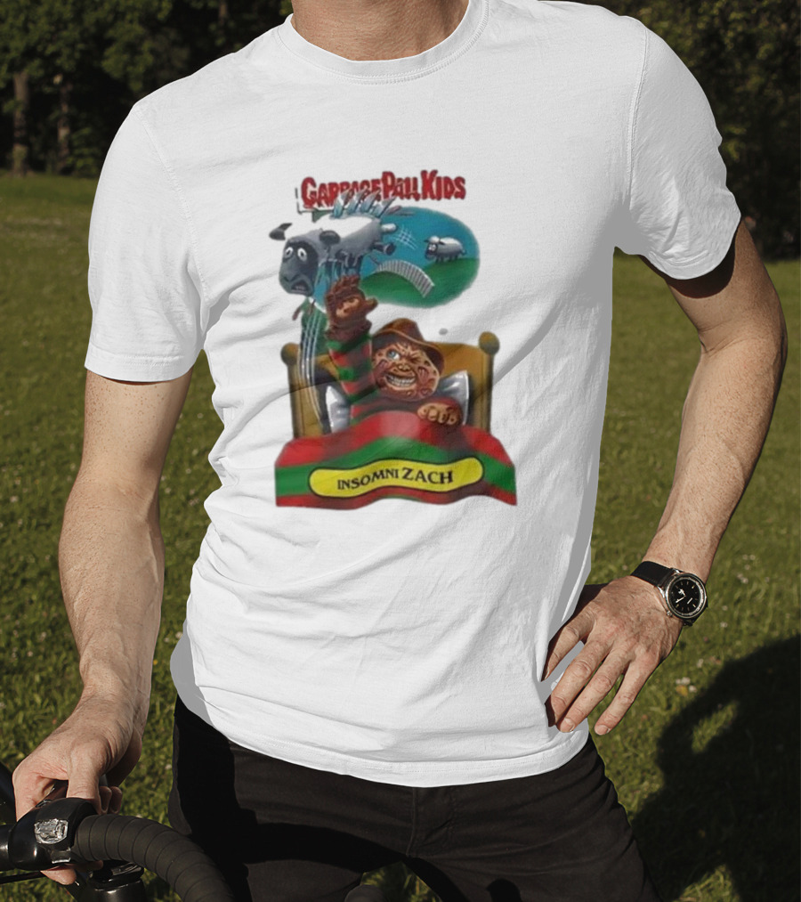 Garbage Pail Kids Insomni Zach Freddy Krueger Sheep Jumping Bed T-Shirt