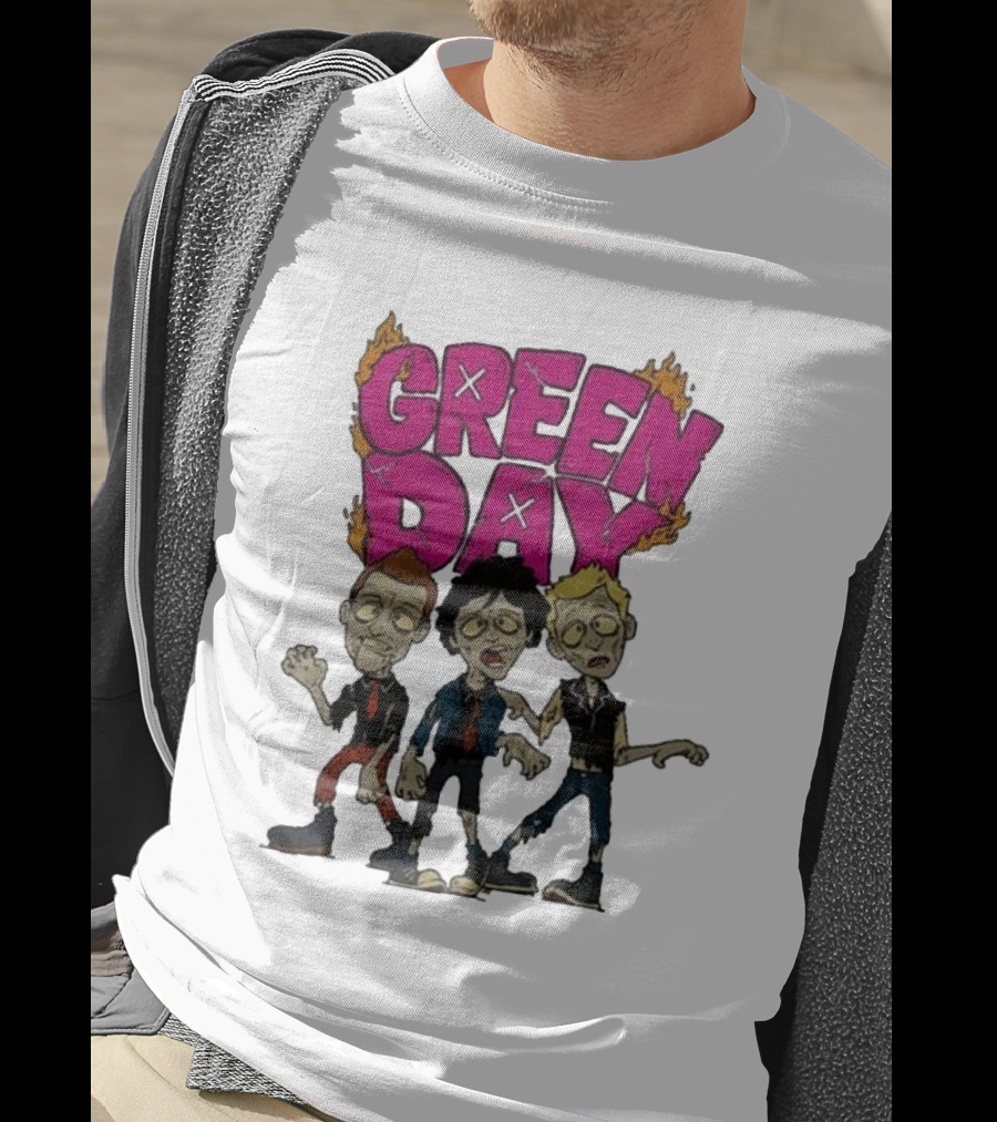 Green Day Walking Zombie Band Members T-Shirt