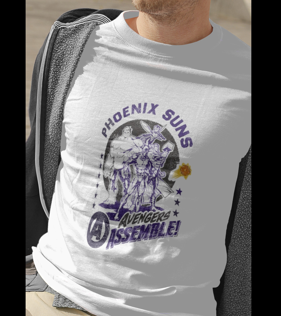 Phoenix Suns Avengers Assemble Marvel Collaboration Youth NBA T-Shirt