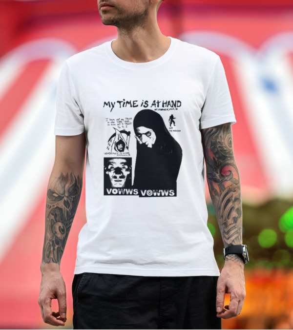 Premium T-Shirt: Vowws My Time Is At Hand Vengeance Is Mine Matthew 26:18 T-Shirt Vowws My Time Is At Hand Vengeance Is Mine Matthew 26:18 T-Shirt
