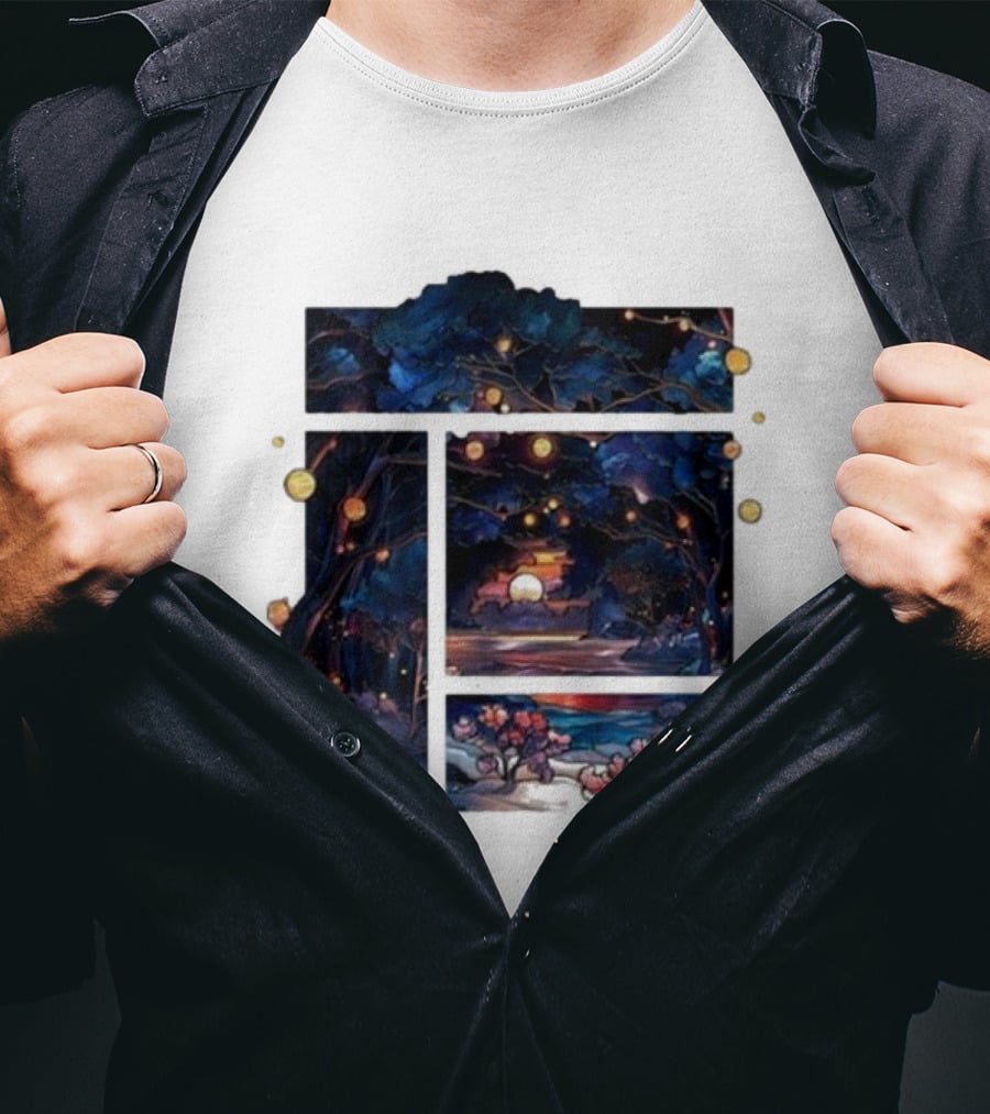 Zedd Automatic Yes Enchanted Forest Sunset Night Sky T-Shirt