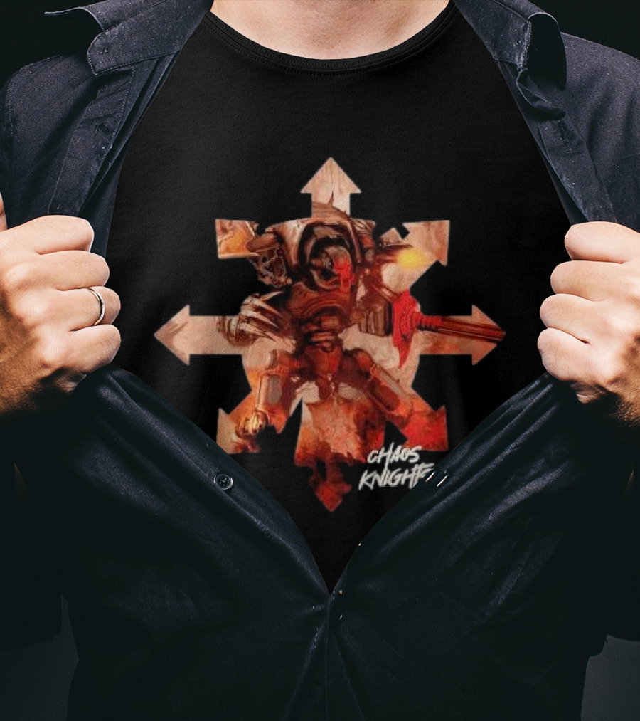 Chaos Knights Iconic Insignia And Warrior Emblem T-Shirt
