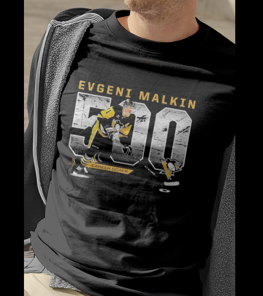 Evgeni Malkin 500 Career Goals Pittsburgh Penguins T-Shirt