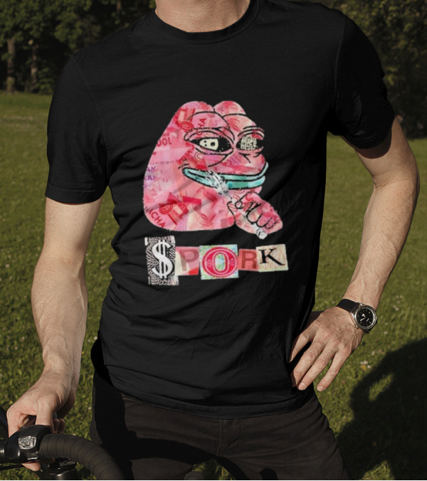 Frog Joseph David Colombo $pork Money Collage T-Shirt