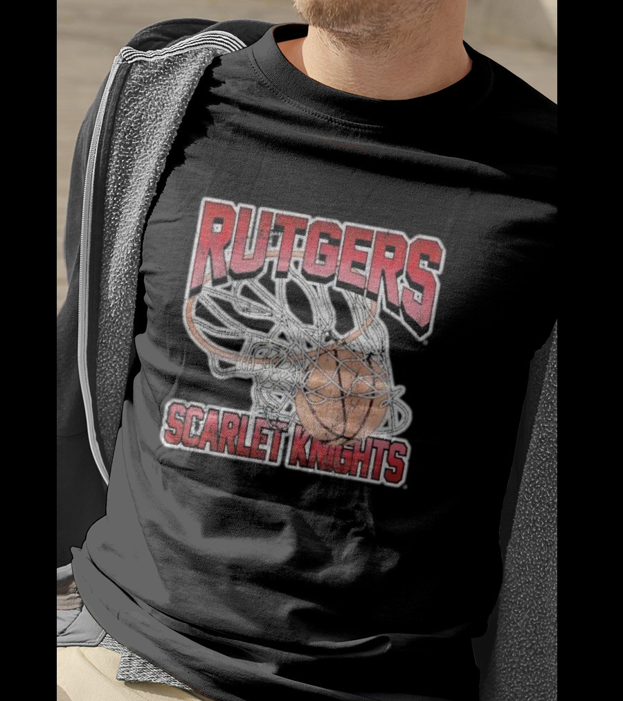 Rutgers Scarlet Knights Basketball Net T-Shirt