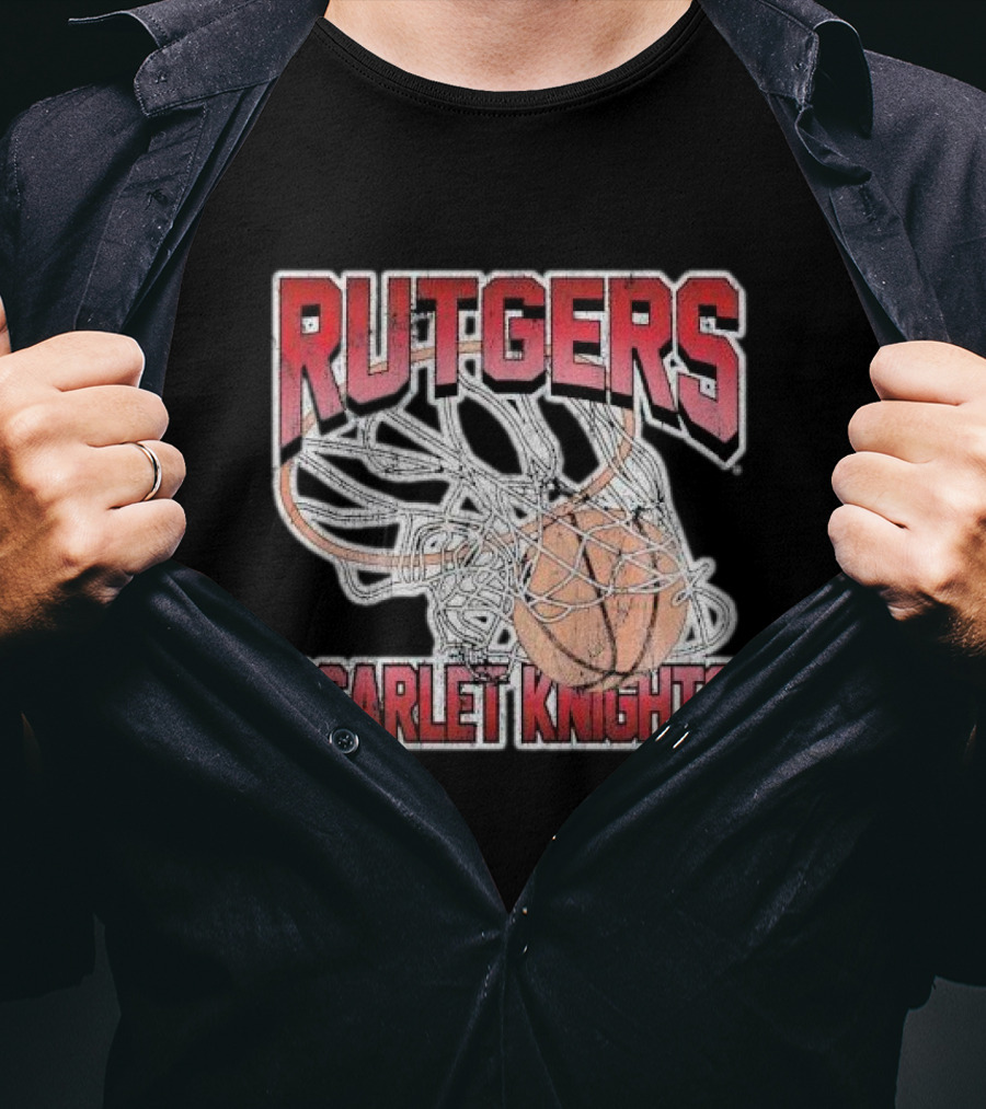 Rutgers Scarlet Knights Basketball Net T-Shirt