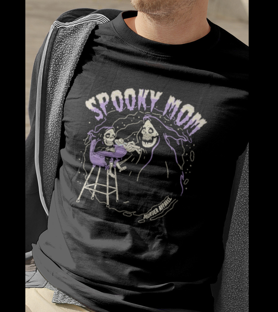 Spooky Mom Murder Apparel Skeletons T-Shirt