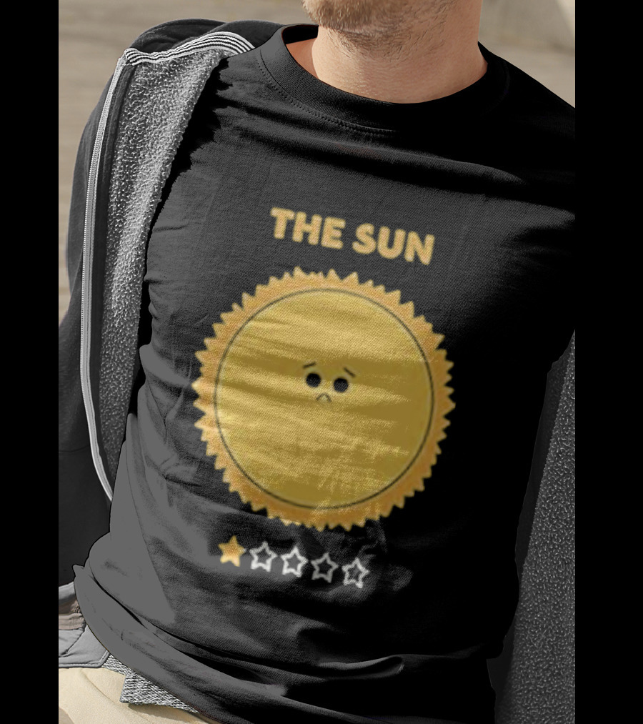 The Sun One Star Rating Sad Face T-Shirt