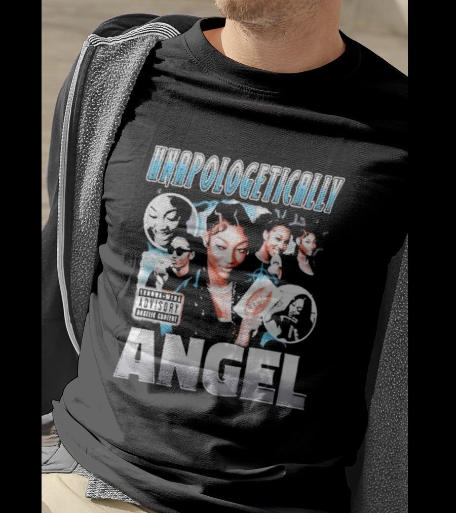 Unapologetically Angel Parental Advisory Explicit Content T-Shirt
