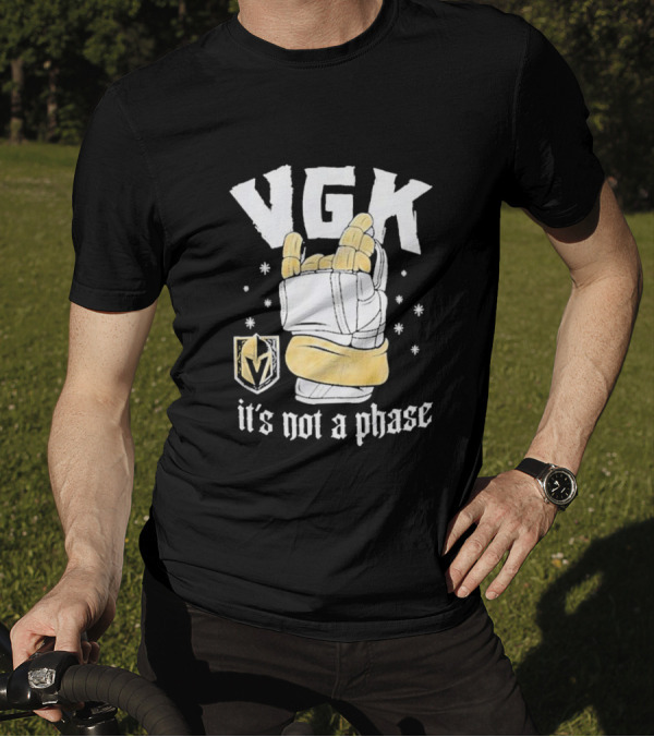VGK It’s Not A Phase Hockey Glove And Vegas Golden Knights Crest T-Shirt