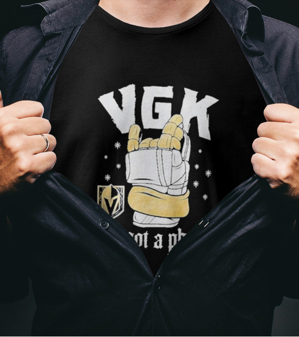 VGK It’s Not A Phase Hockey Glove And Vegas Golden Knights Crest T-Shirt