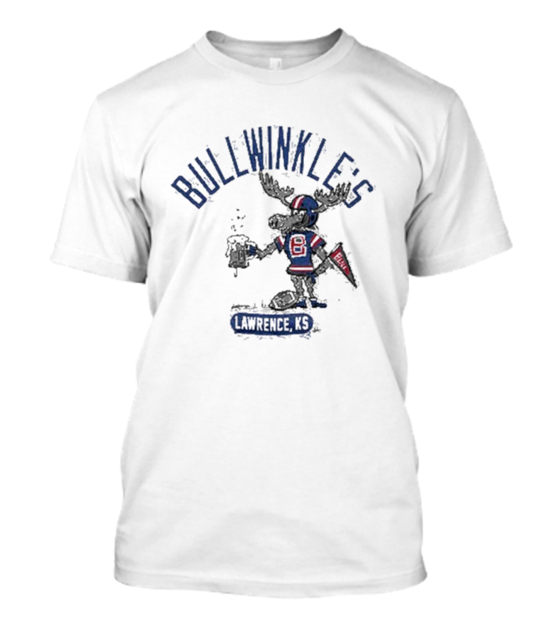 Bullwinkle's Moose Bowl Football Lawrence KS Team Spirit T-Shirt