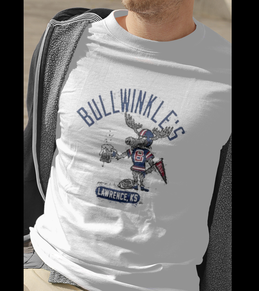 Bullwinkle's Moose Bowl Football Lawrence KS Team Spirit T-Shirt