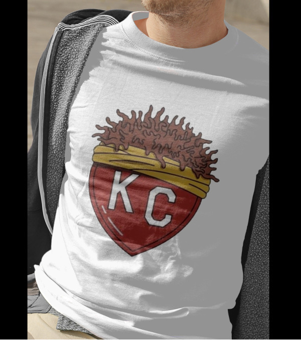 Charlie Hustle KC Heart Logo With Afro Hairband T-Shirt