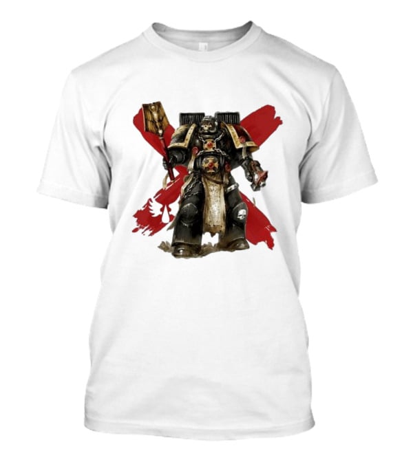 Blood Angels Joytoy Warhammer Space Marine With Red Wings Background T-Shirt