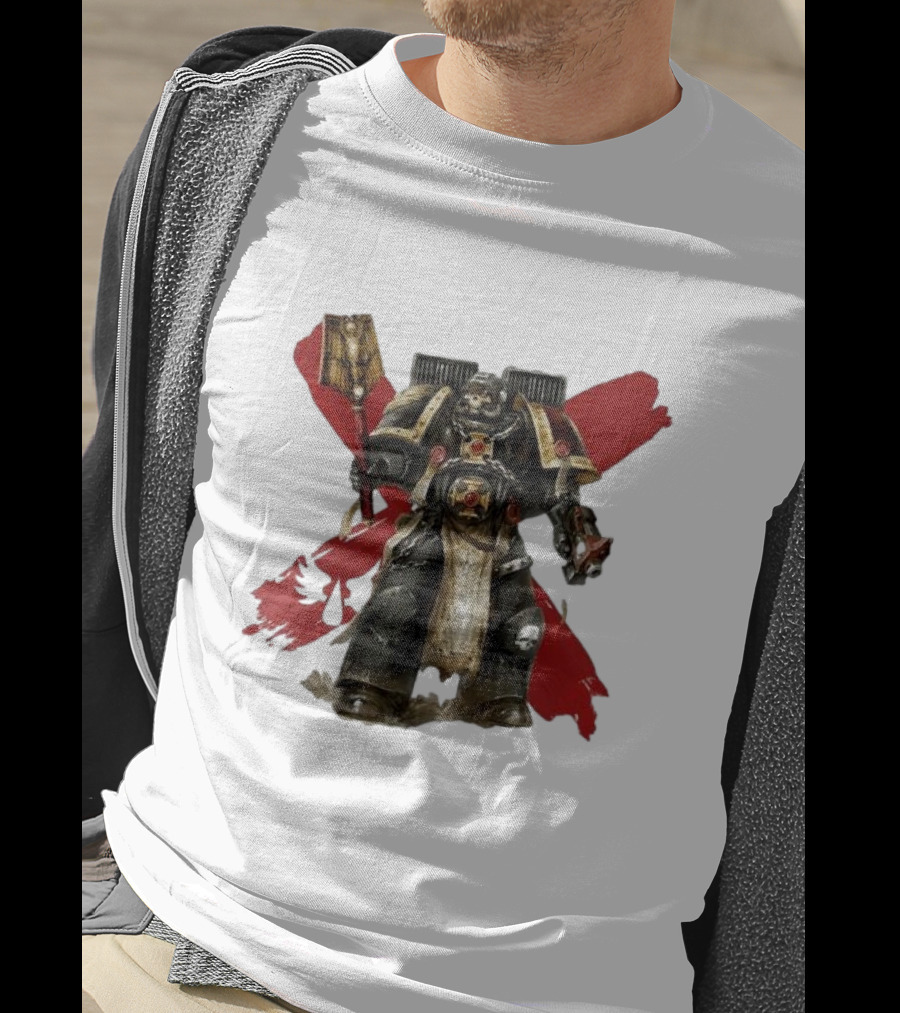 Blood Angels Joytoy Warhammer Space Marine With Red Wings Background T-Shirt