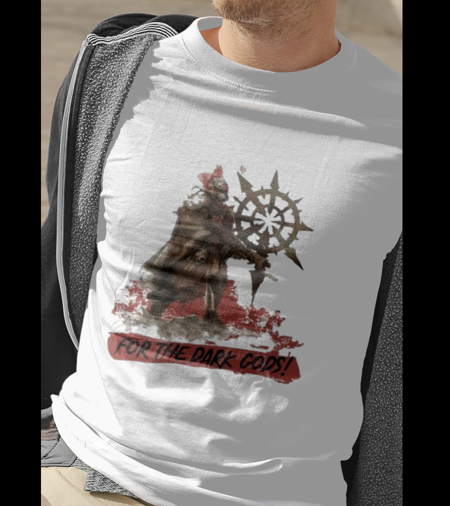 For The Dark Gods Chaos Cultist Symbol Warhammer 40K Fan T-Shirt