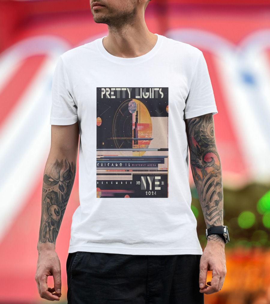 Pretty Lights Chicago IL Wintrust Arena December 30-31 2024 NYE Tour T-Shirt