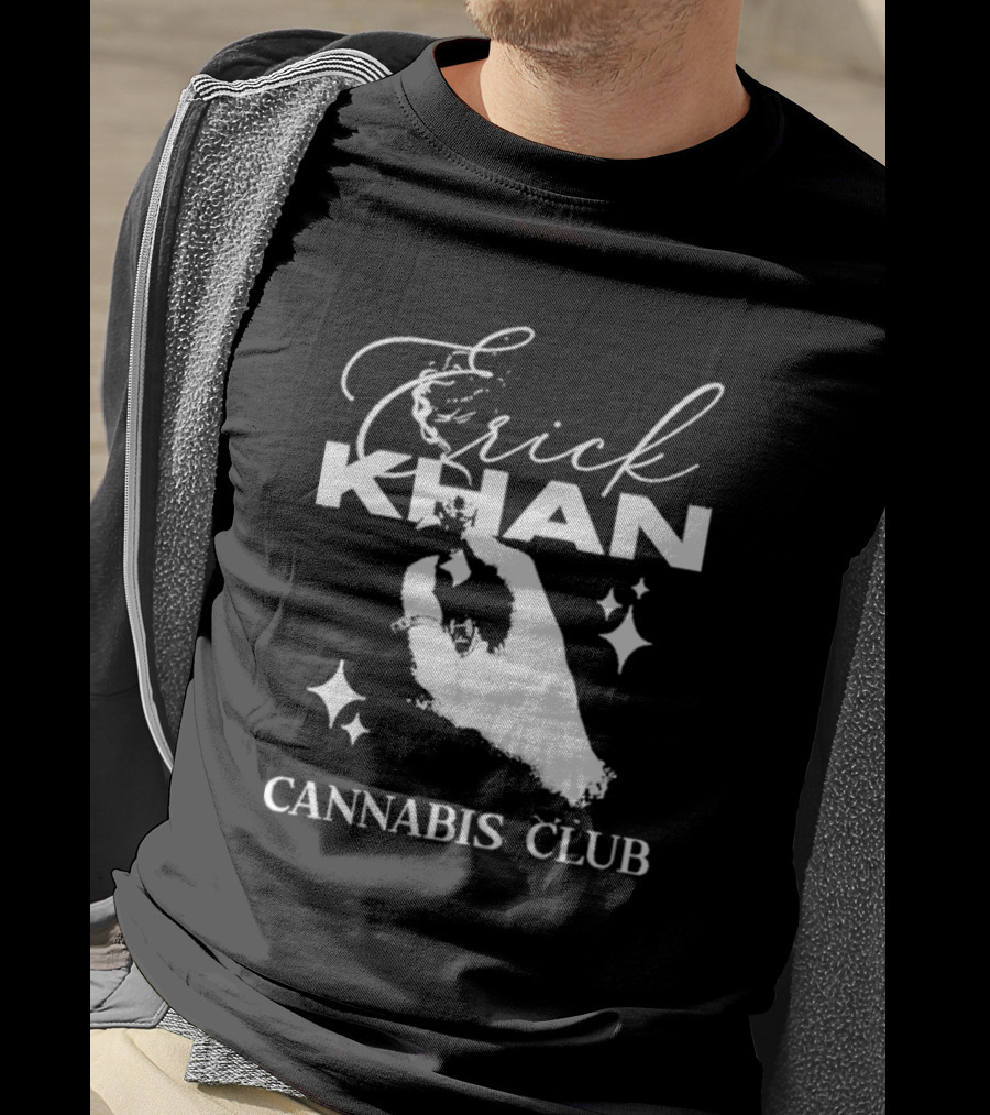 Erick Khan Cannabis Club Smoking Hand With Stars T-Shirt