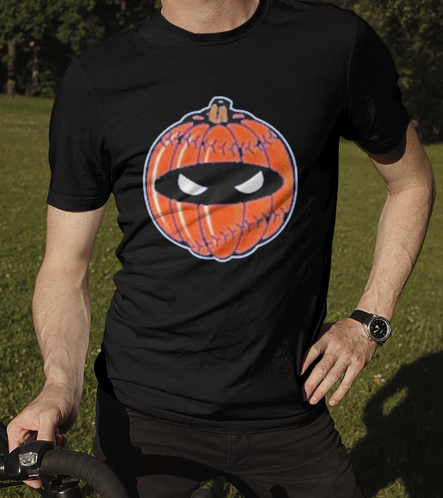 New York Mets Pitching Ninja Baseball Pumpkin Playoffs T-Shirt