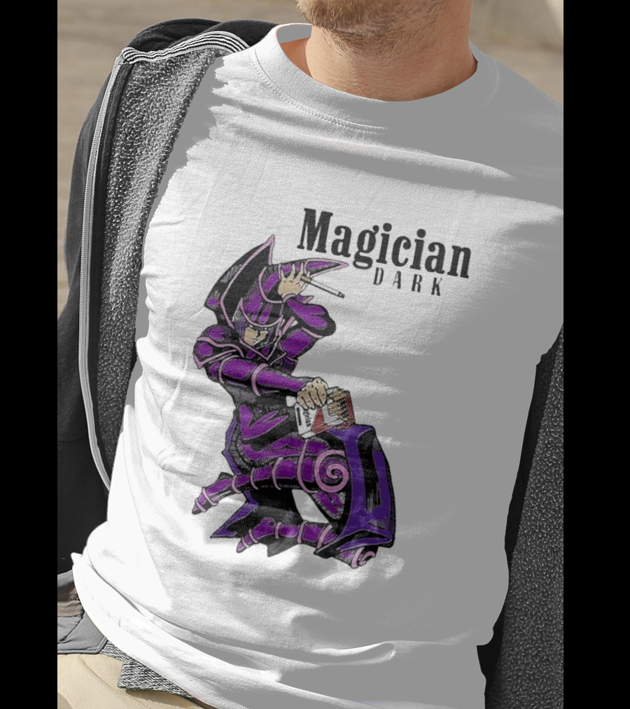 Magician Dark Smoking Mage Card Pose T-Shirt