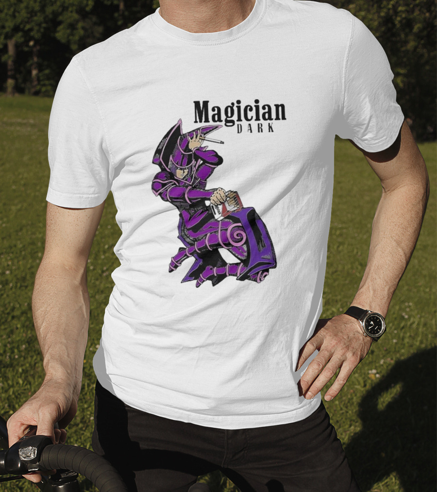 Magician Dark Smoking Mage Card Pose T-Shirt