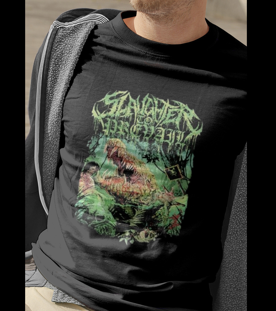 Slaughter To Prevail Alligator Graphic With Brutal Nature Scene T-Shirt